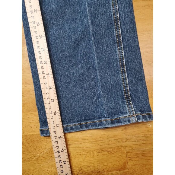 Ariat Rebar M4 Relaxed Boot Size 36x32 Mens Denim Work Blue Jeans Med Wash EUC - Picture 2 of 16